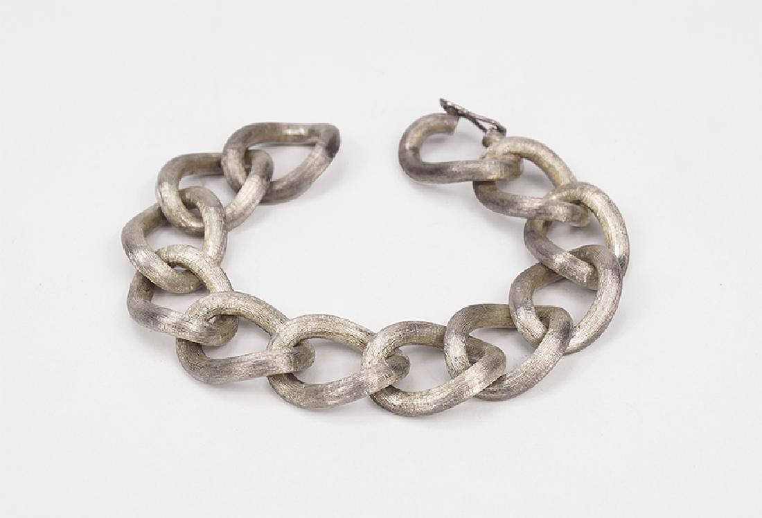 An Italian Sterling Silver Bracelet. (1 of 1)