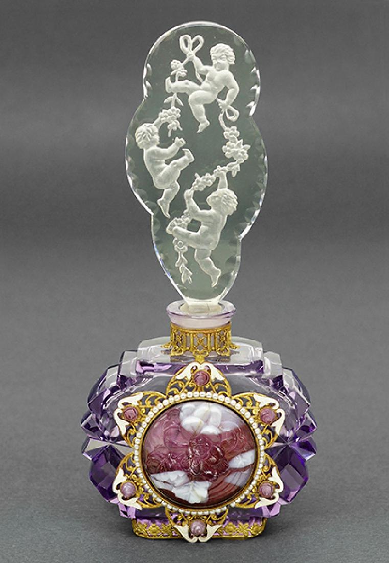 A 1920s Czechoslovakian Amethyst Crystal Perfume (1 of 3)