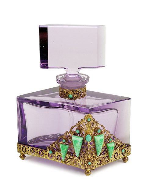A 1930s Czechoslovakian Amethyst Crystal Perfume (1 of 1)
