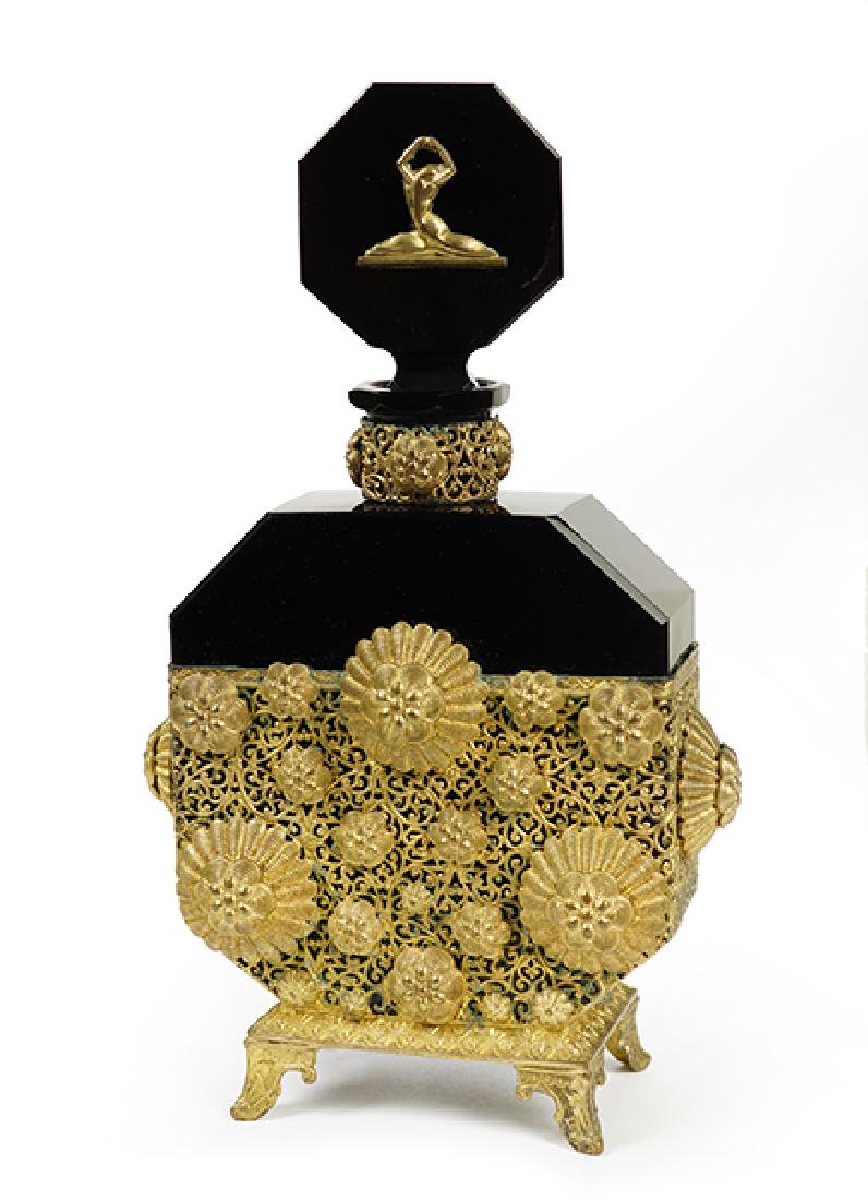 A 1930s Hoffmann Czechoslovakian Black Crystal Perfume (1 of 8)