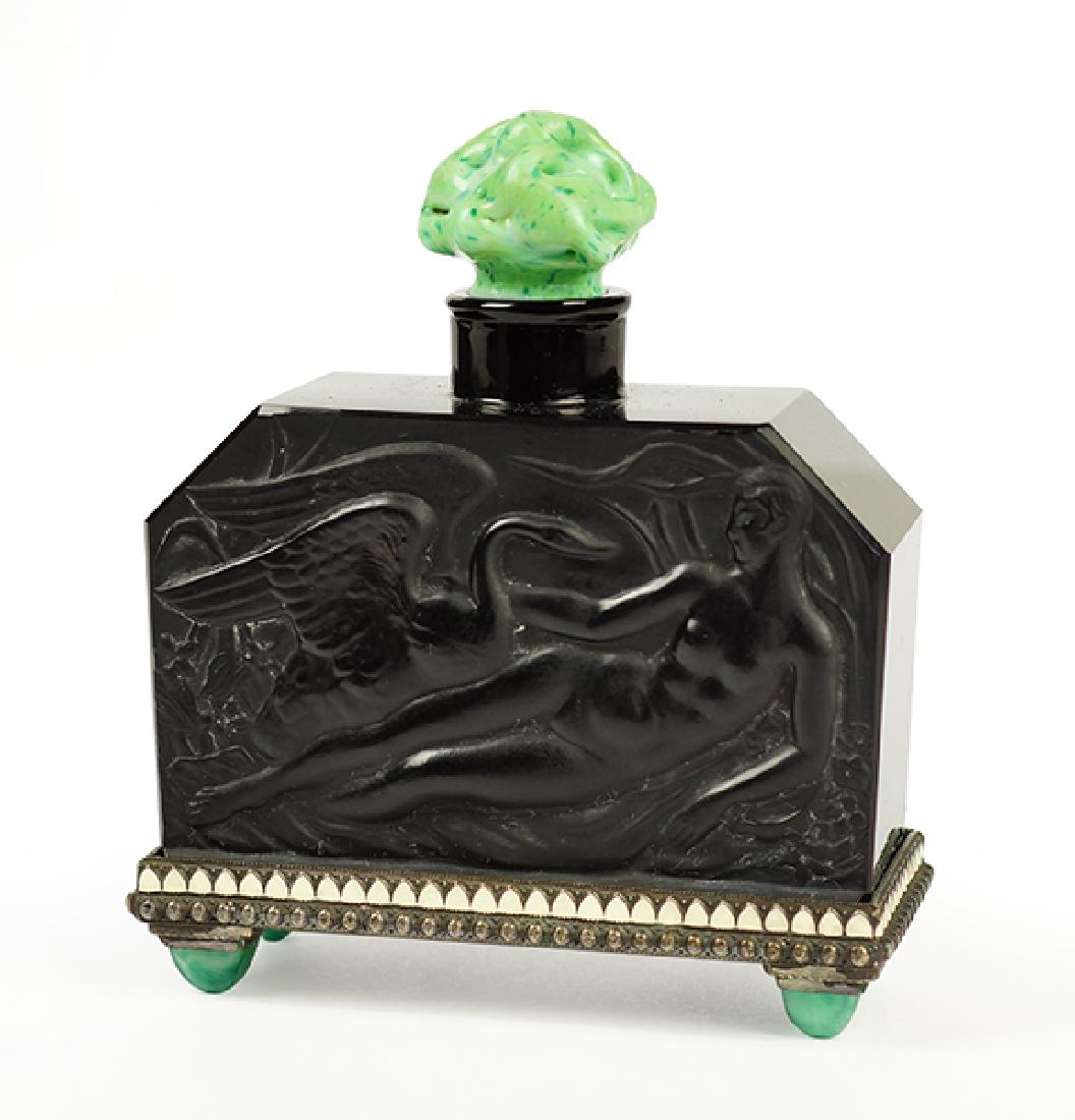 A 1930s Hoffmann Czechoslovakian Black Crystal Perfume (1 of 1)