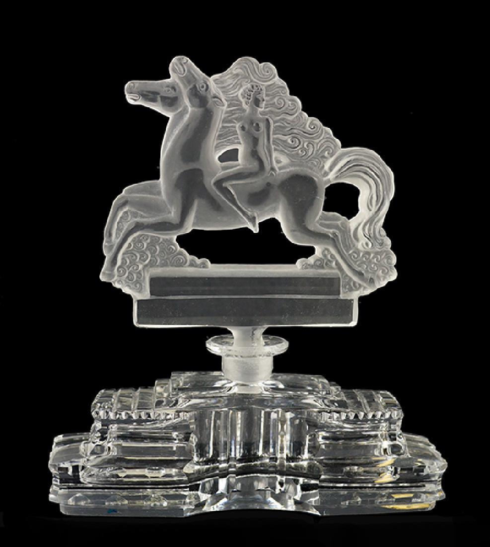 A 1930s Czechoslovakian Clear Crystal Perfume Bottle. (1 of 1)