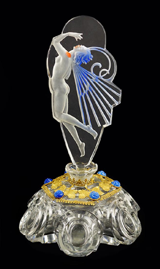 A 1920s Czechoslovakian Art Deco Perfume Bottle. (1 of 7)