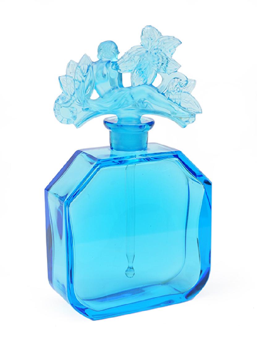A Desna Ingrid Czechoslovakian Blue Crystal Perfume (1 of 3)