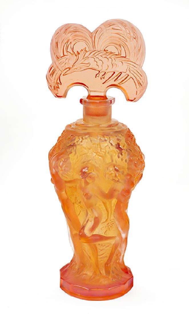 A 1920s Ingrid Pink Czechoslovakian Perfume Bottle. (1 of 1)