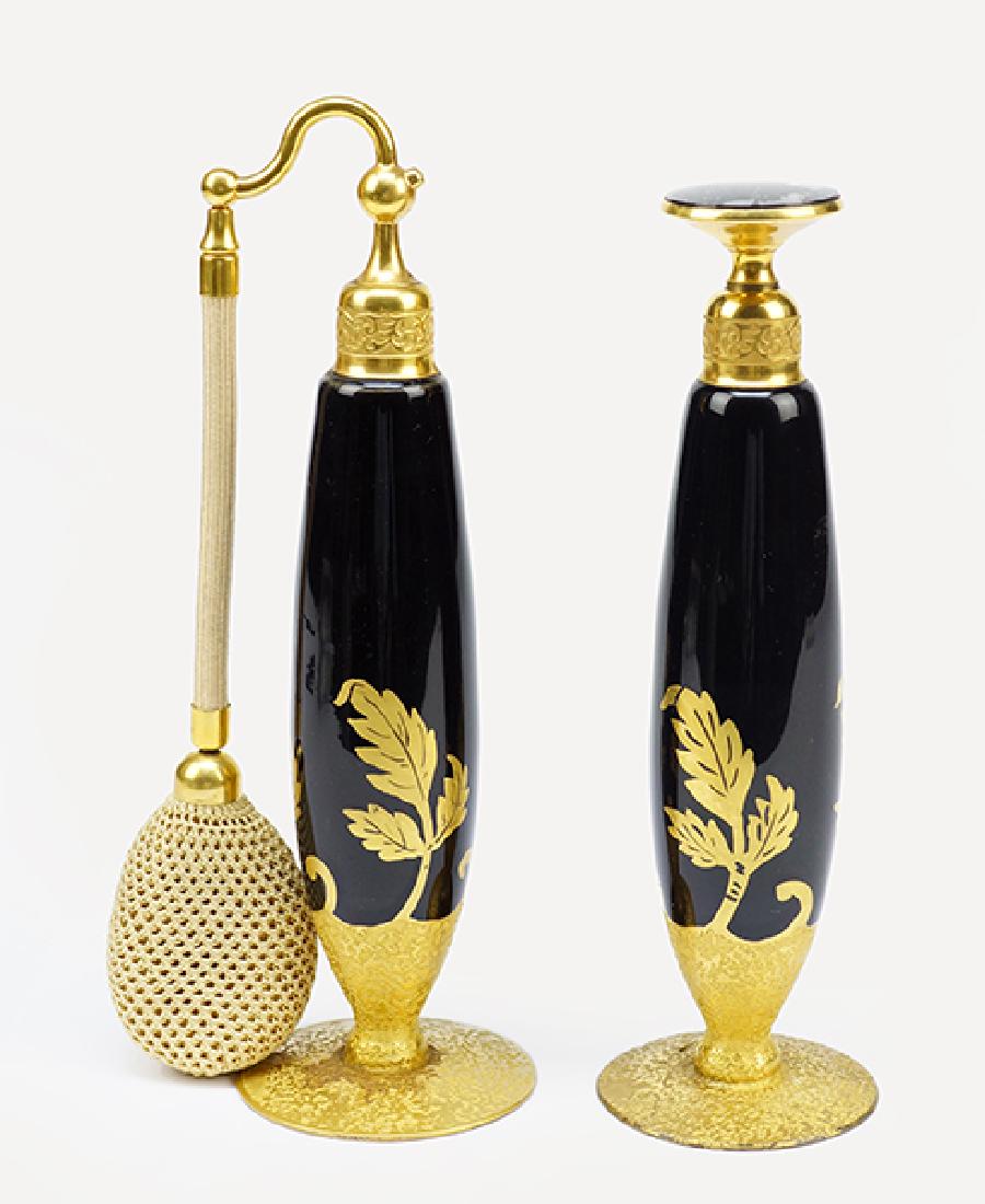 A 1920s De Vilbiss Black and Gold Leaf Atomizer and (1 of 1)