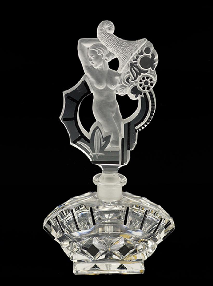 A 1930s Czechoslovakian Crystal Perfume Bottle. (1 of 1)