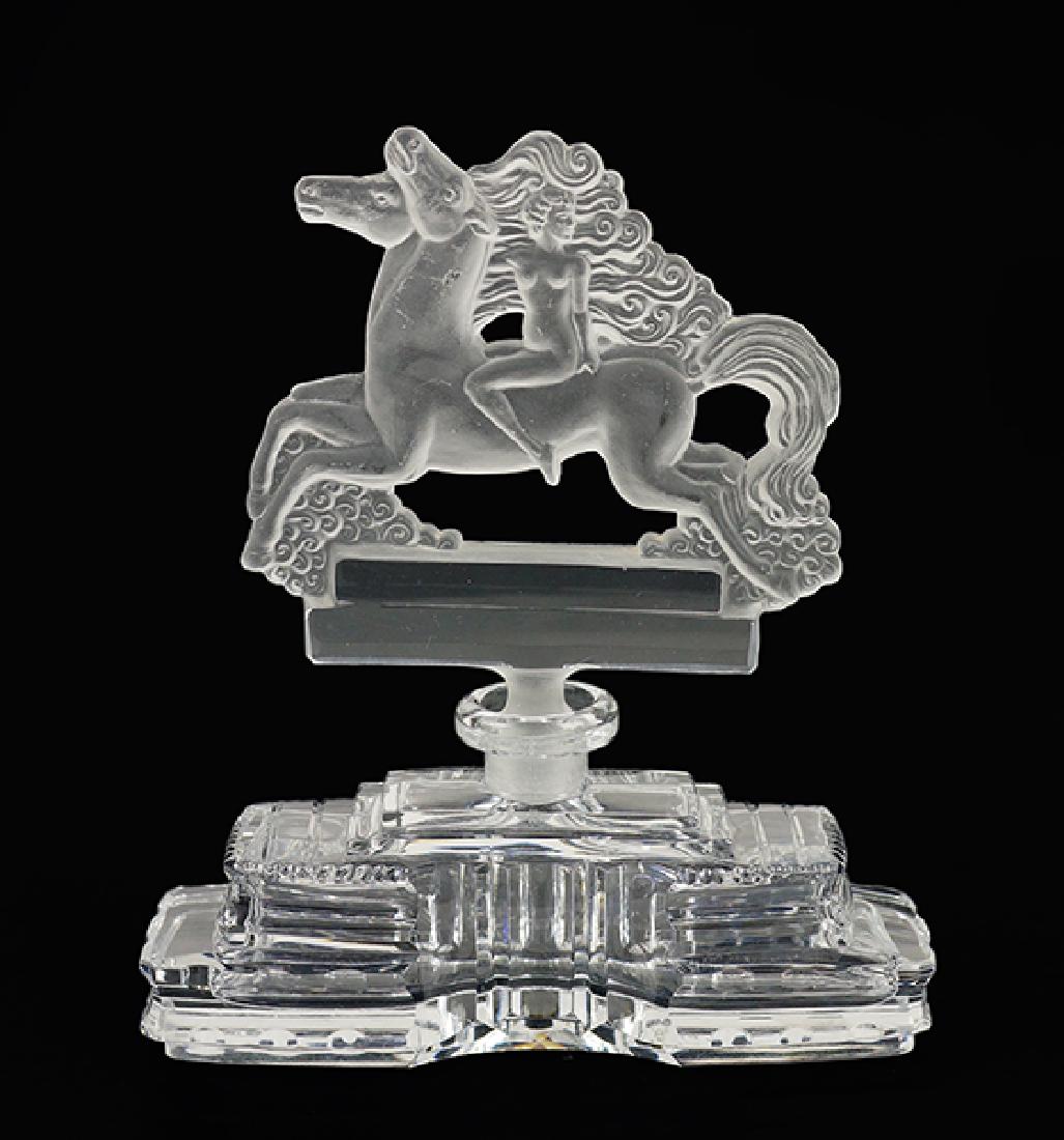 A 1930s Czechoslovakian Clear Crystal Perfume Bottle. (1 of 1)