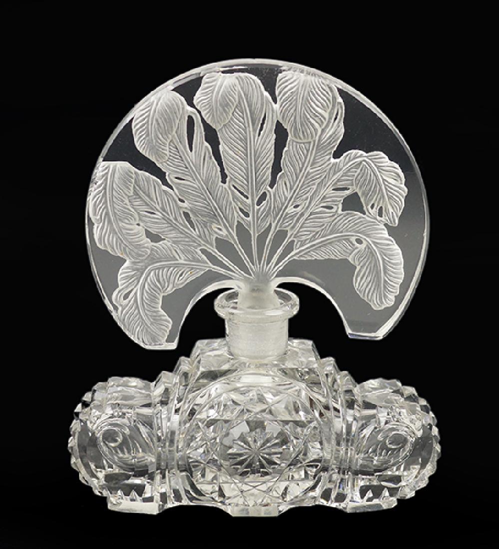 A 1930s Czechoslovakian Clear Crystal Perfume Bottle. (1 of 1)