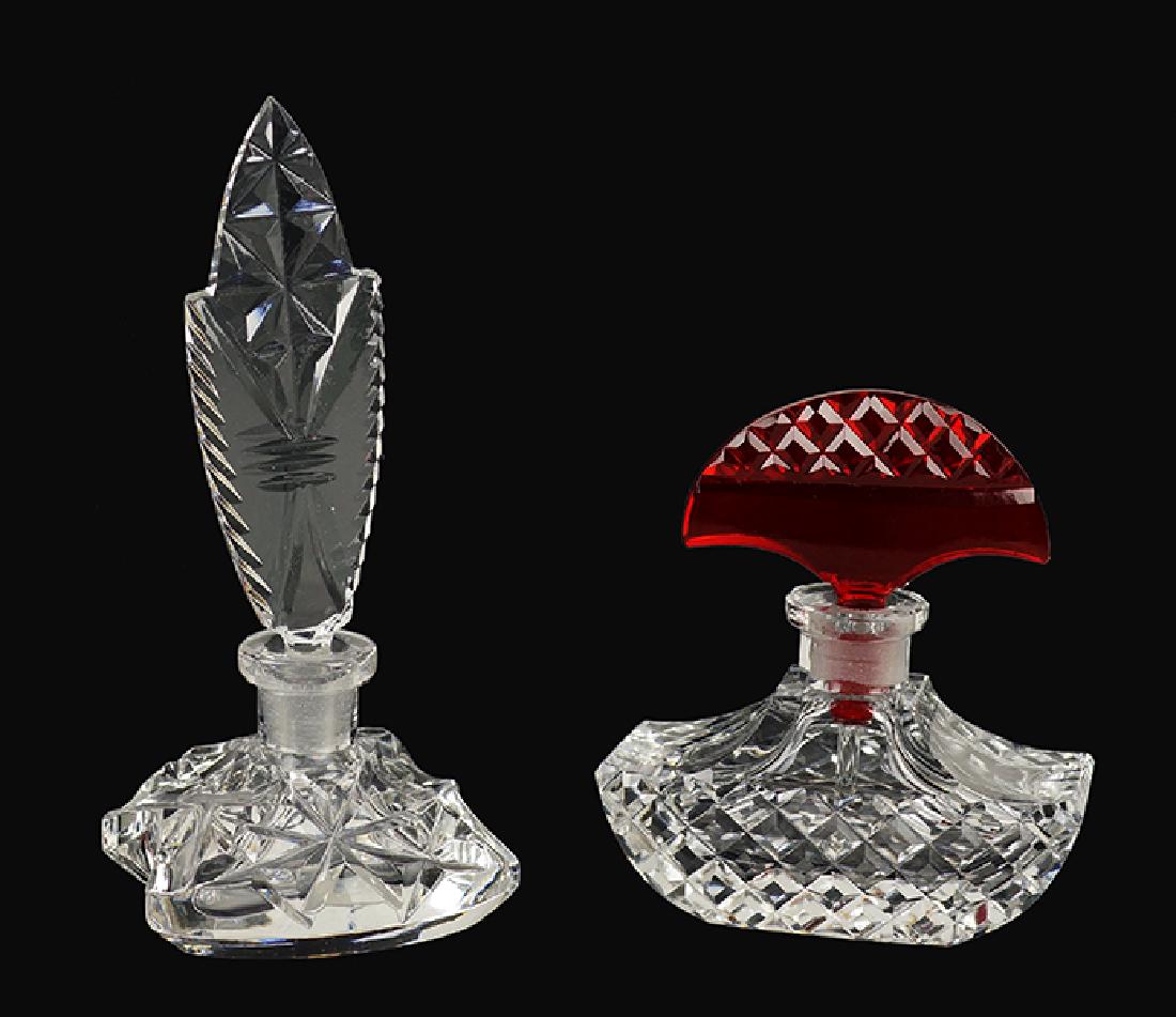 Two Czechoslovakian Crystal Perfume Bottles. (1 of 1)