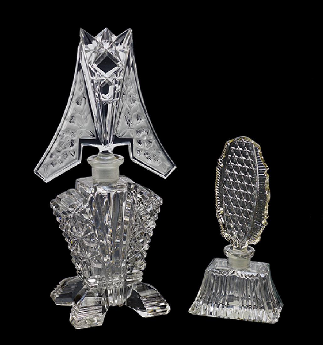 Two Czechoslovakian Crystal Perfume Bottles. (1 of 1)
