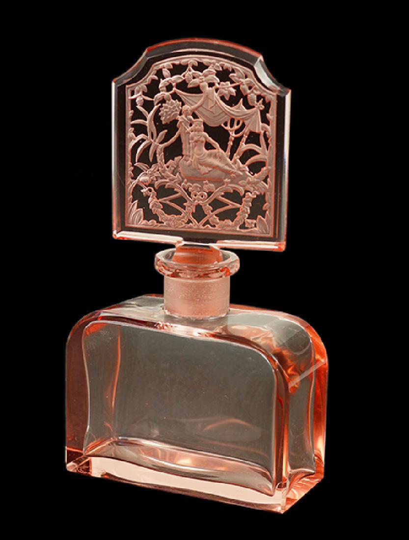 A 1930s Czechoslovakian Hoffmann Pink Crystal Perfume (1 of 1)
