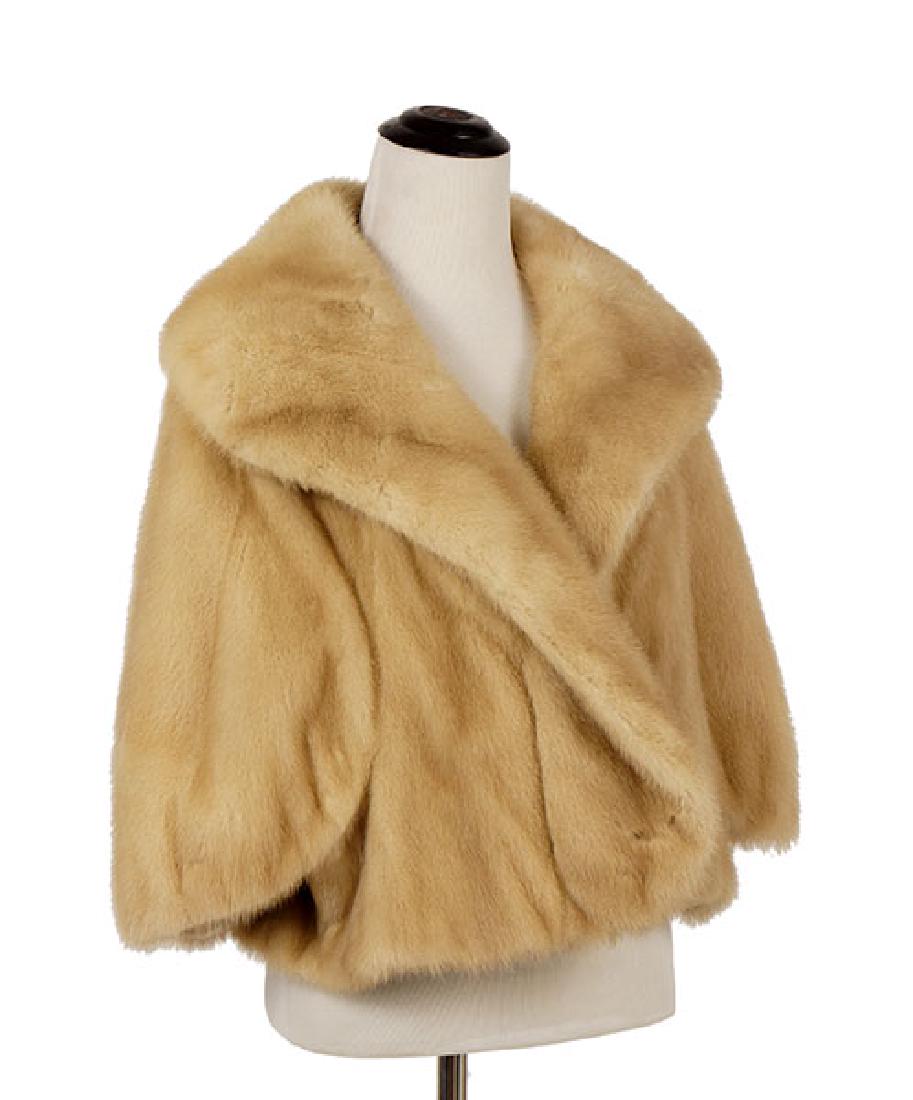 A Blonde Mink Cape.: A Blonde Mink Cape.