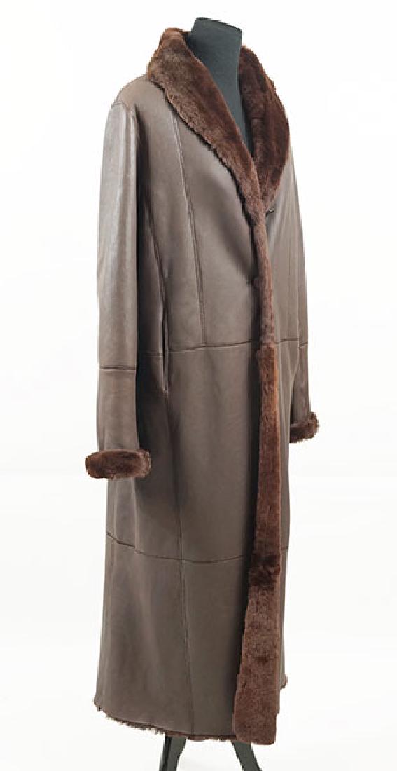 A Chocolate Brown Shearling Coat. (1 of 1)