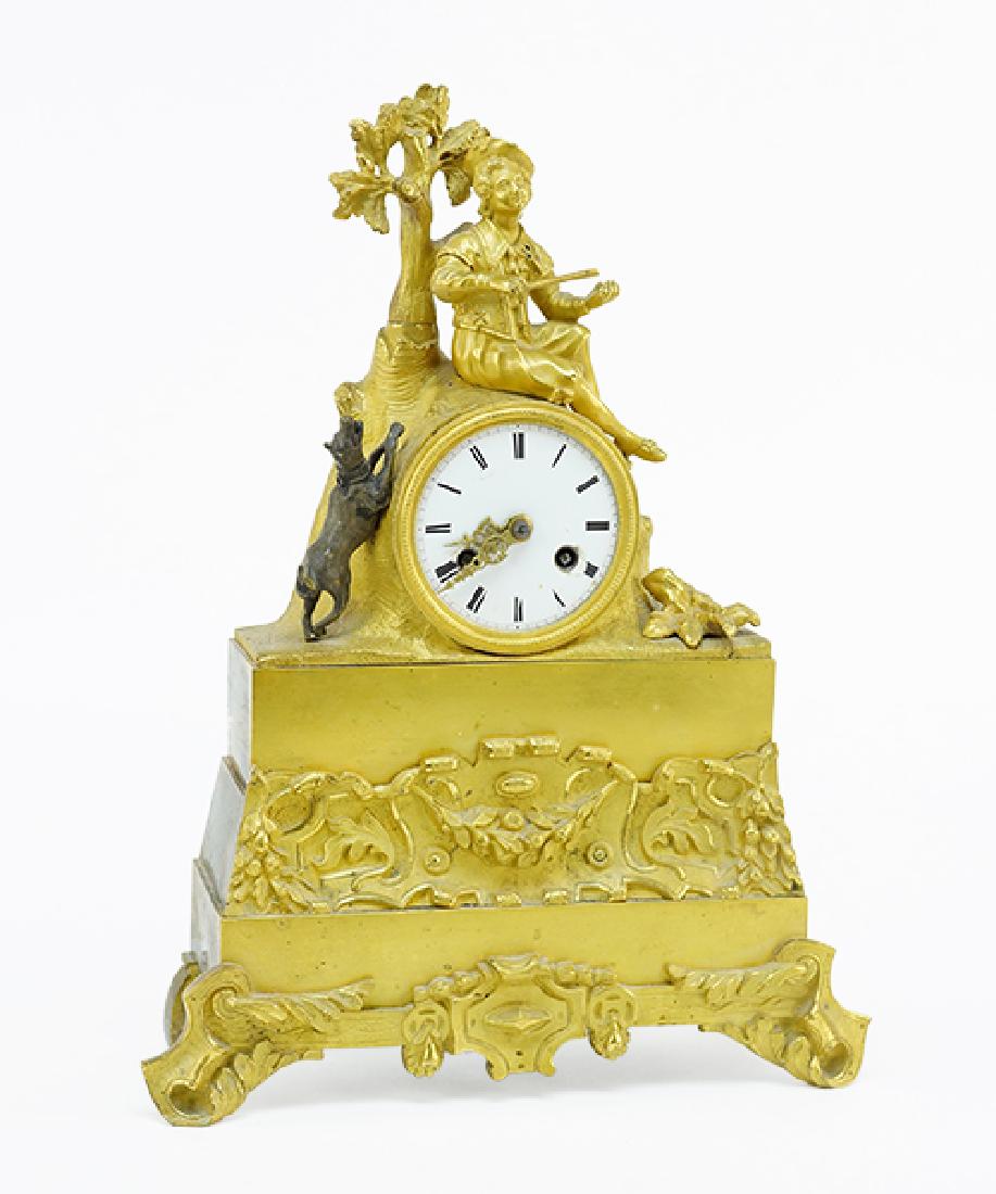 A French Dore Bronze Mantle Clock. (1 of 1)