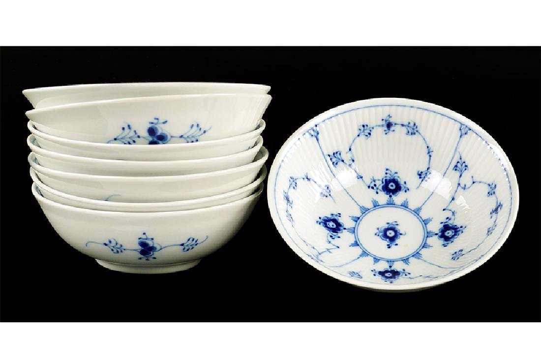 Eight Royal Copenhagen Porcelain Cereal Bowls. (1 of 1)