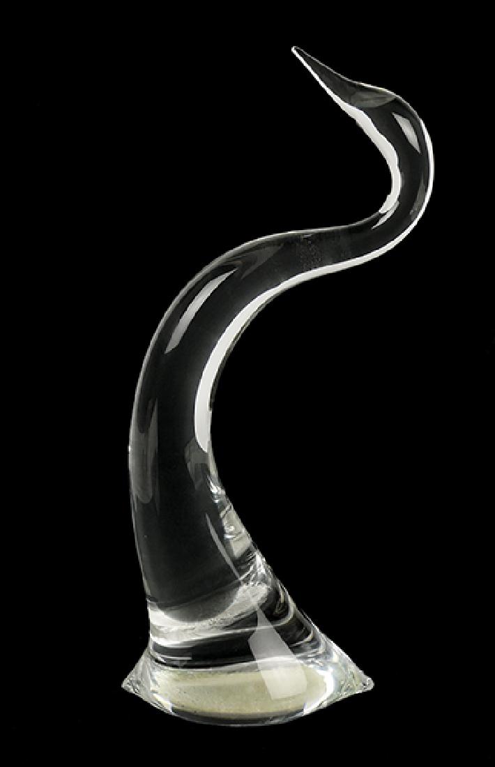 A Steuben Glass Figure of 'Graceful Heron'. (1 of 1)