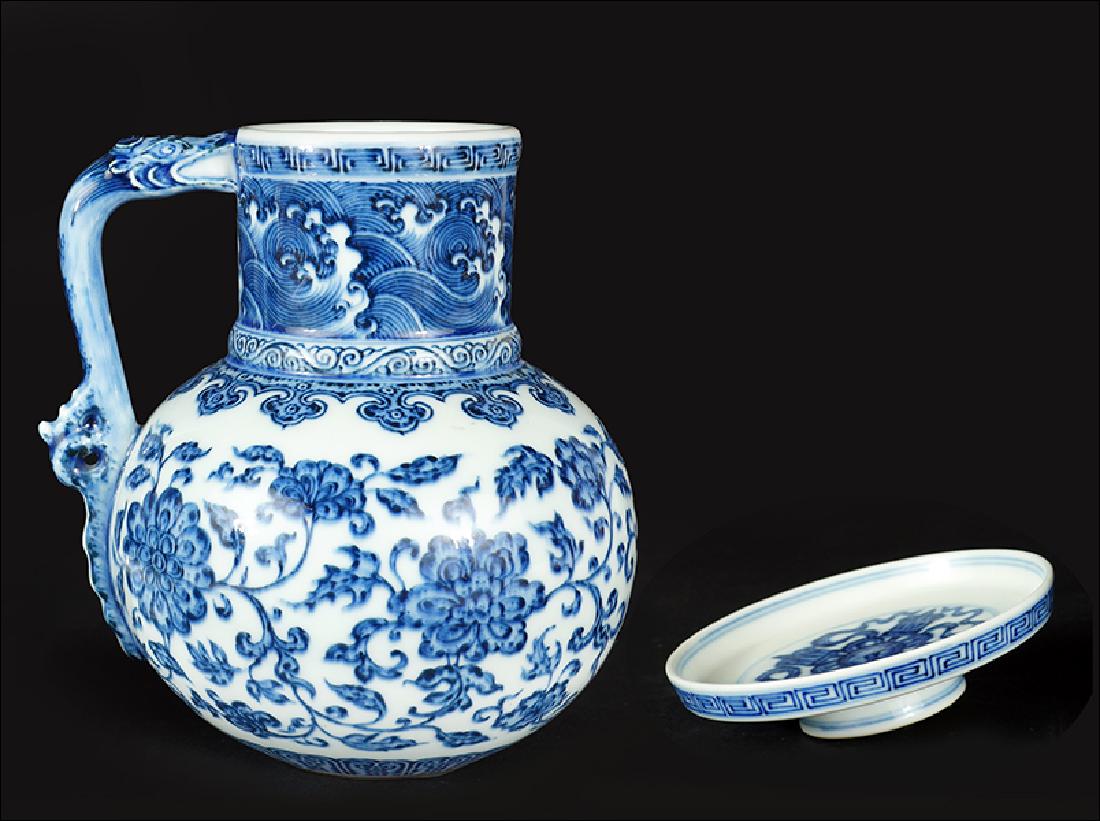 A Chinese Blue and White Porcelain Pitcher. (1 of 20)