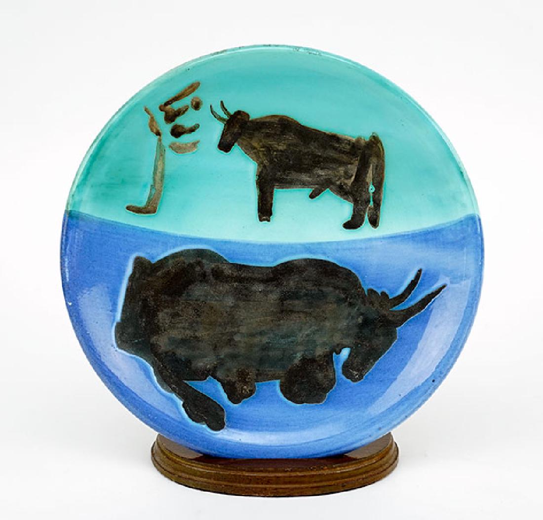 Pablo Picasso (Spanish, 1881-1973) Toros Plate. (1 of 5)