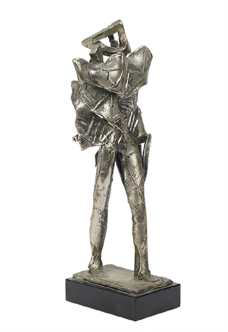 Abbott Pattison (American, 1916-1999) Walking Figure.: Abbott Pattison (American, 1916-1999) Walking Figure. Cast metal sculpture, signed A. Pattison on the base, set on black marble base Overall height: 9.5"