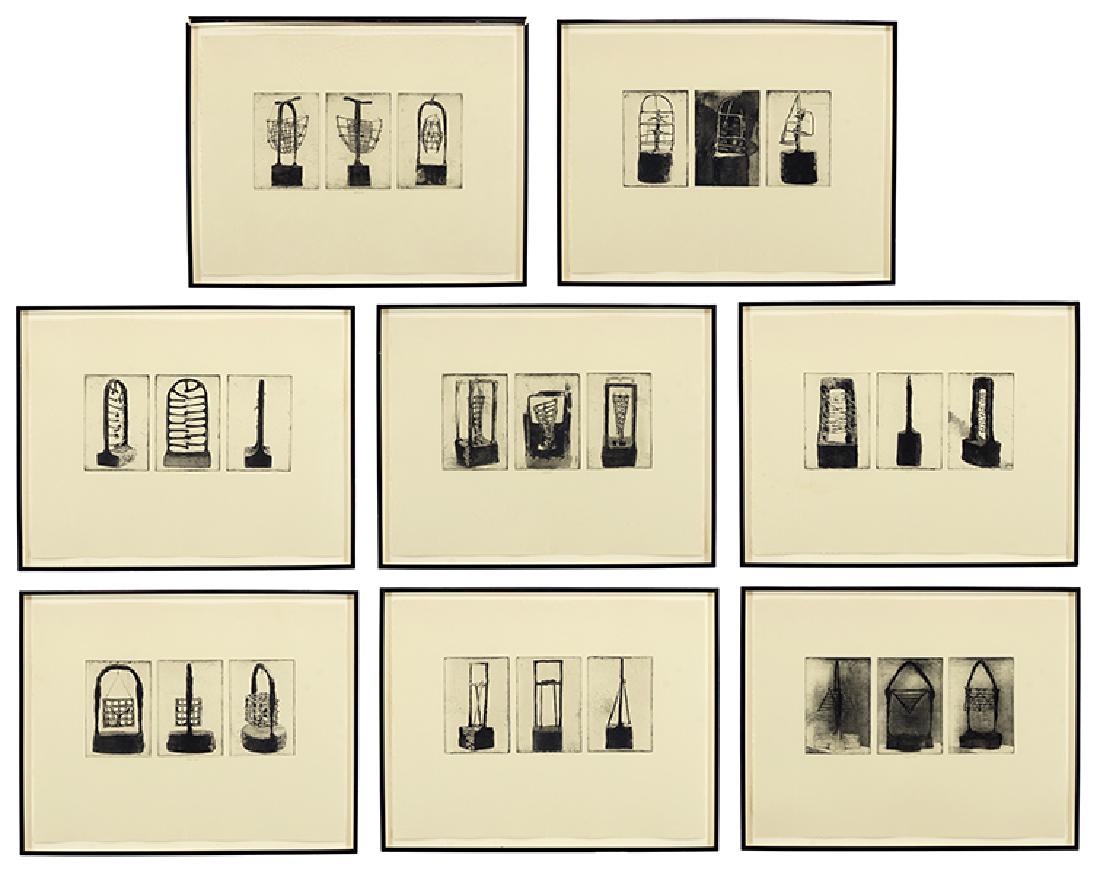 George Allen Nama (American, B. 1939) A Suite of Eight (1 of 2)