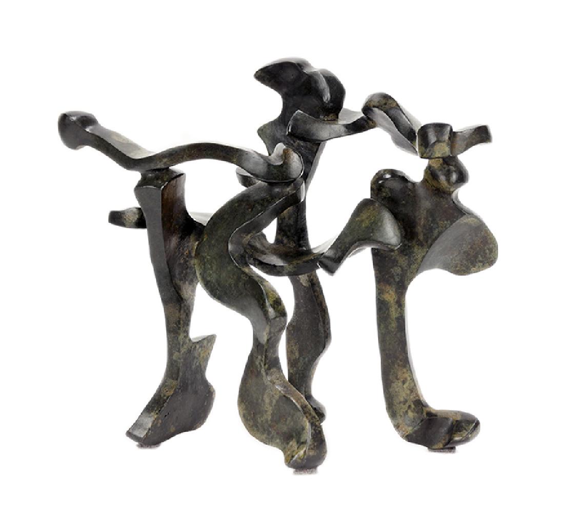 Bill Barrett (American, B. 1934) NY39.: Bill Barrett (American, B. 1934) NY39. Bronze sculpture with greenish patina, no apparent signature 10.5" x 12" x 6"