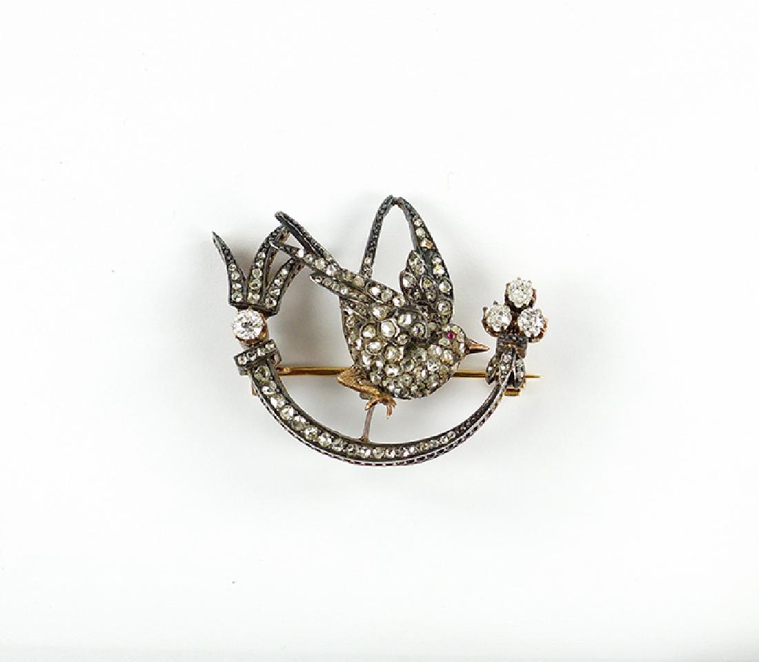 A Victorian Diamond Trembler Brooch.
