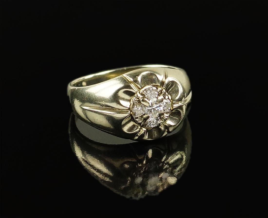 A Diamond and 14 Karat White Gold Ring. (1 of 1)