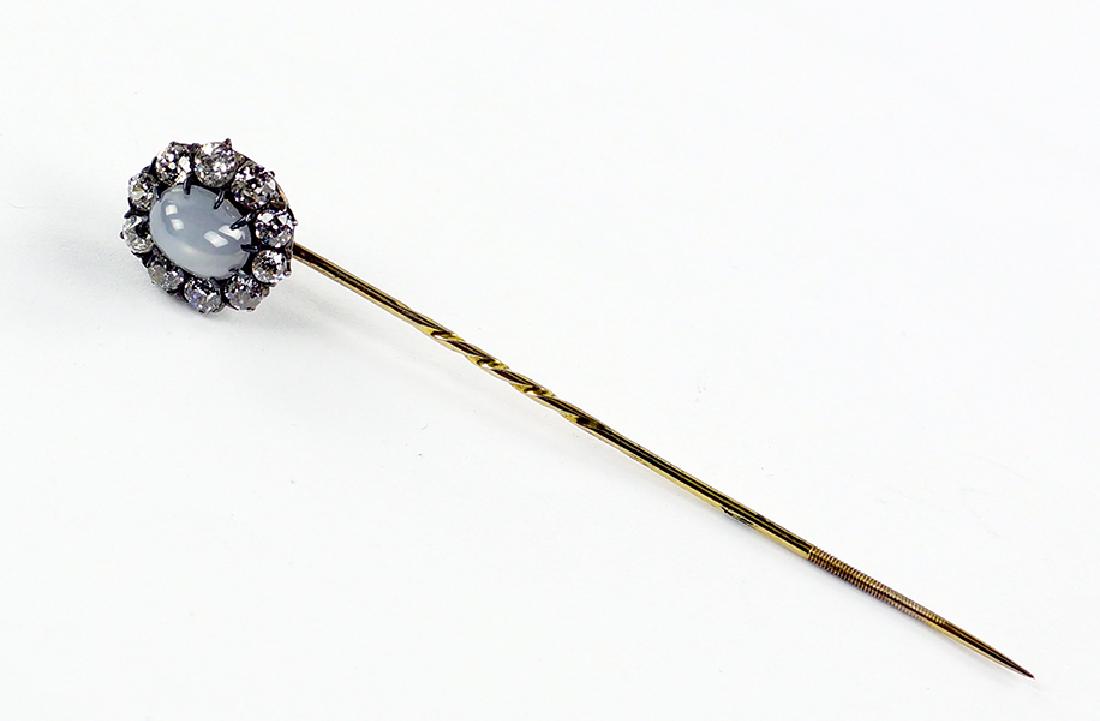 A Star Sapphire & Diamond Stick Pin. (1 of 1)