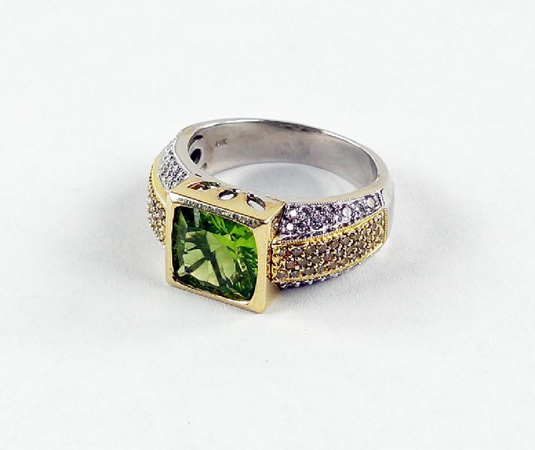 A Peridot & Diamond Ring. (1 of 1)