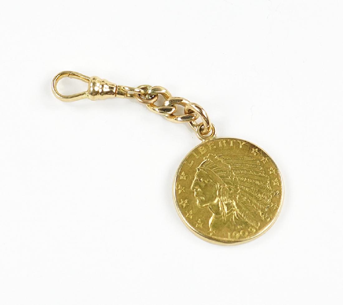 An American Gold Coin Key Fob. (1 of 1)