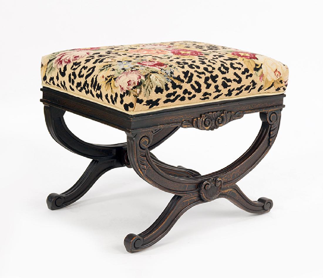 A Sam Moore Needlepoint Upholstered Bench. (1 of 1)