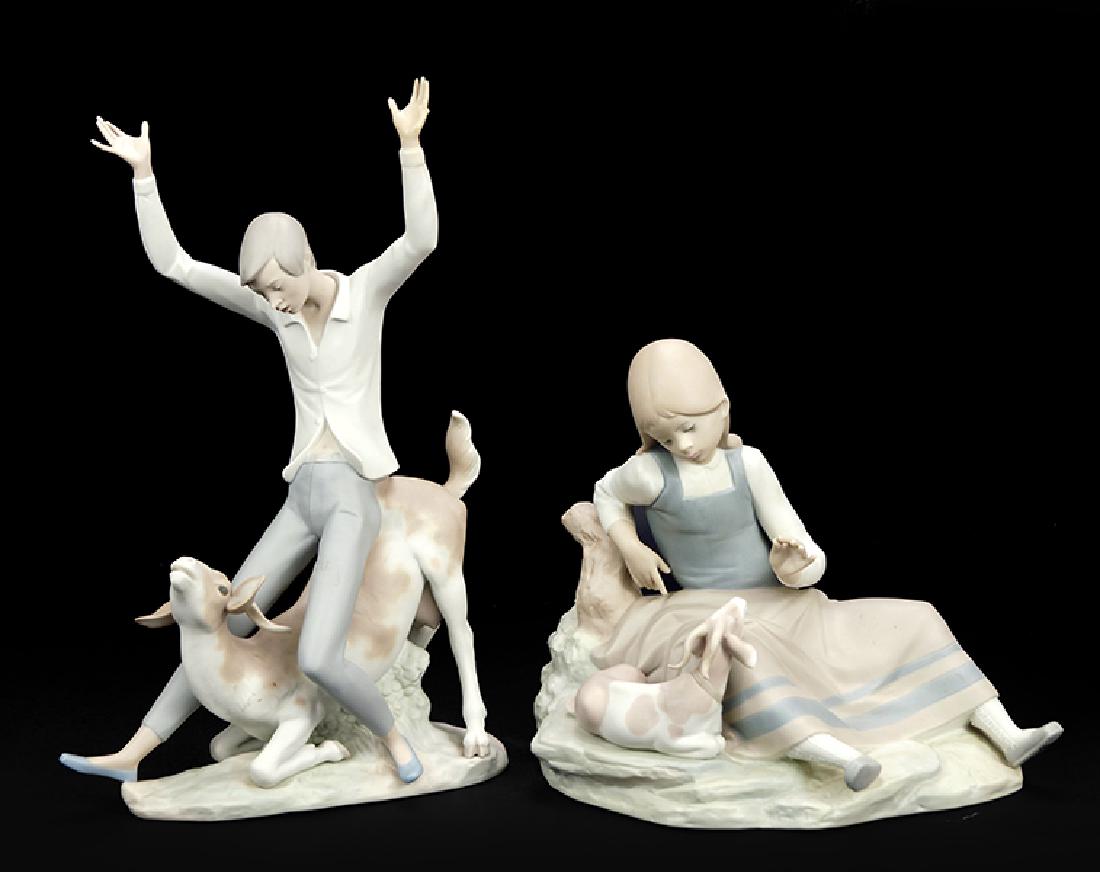 Two Lladro Matte Glazed Porcelain Figures. (1 of 1)