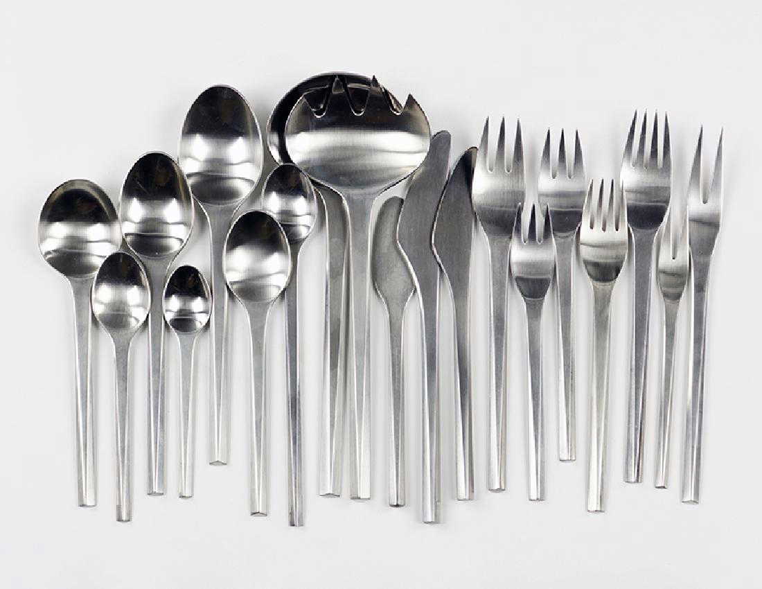 A Collection Of Jensen Stainless Steel Flatware.