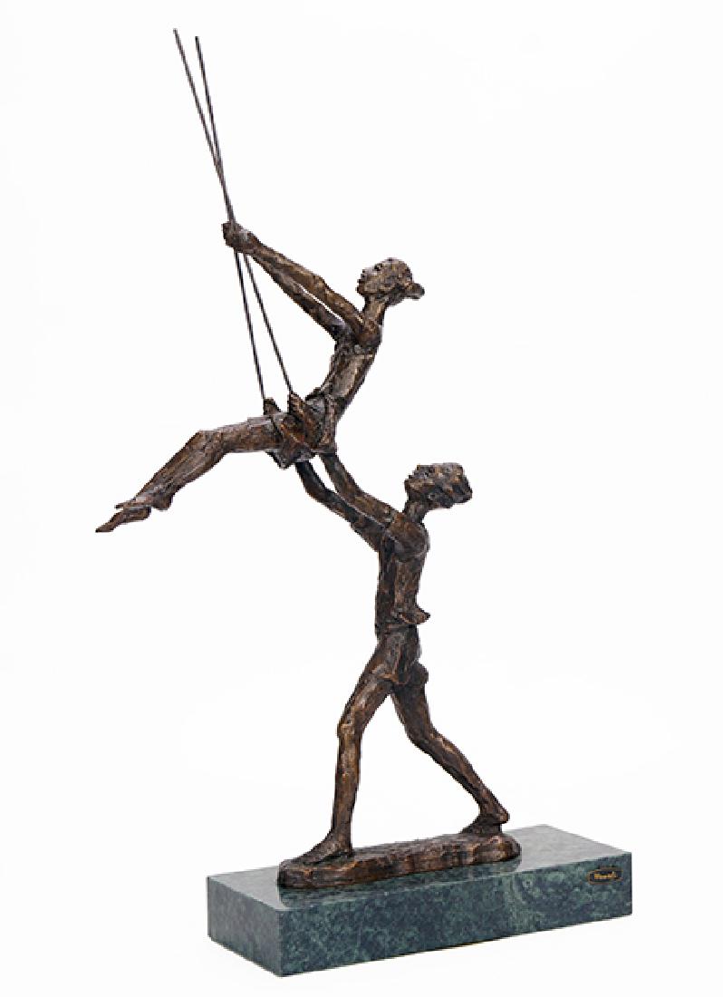 A Vinardi Patinated Bronze Figural Group. (1 of 1)