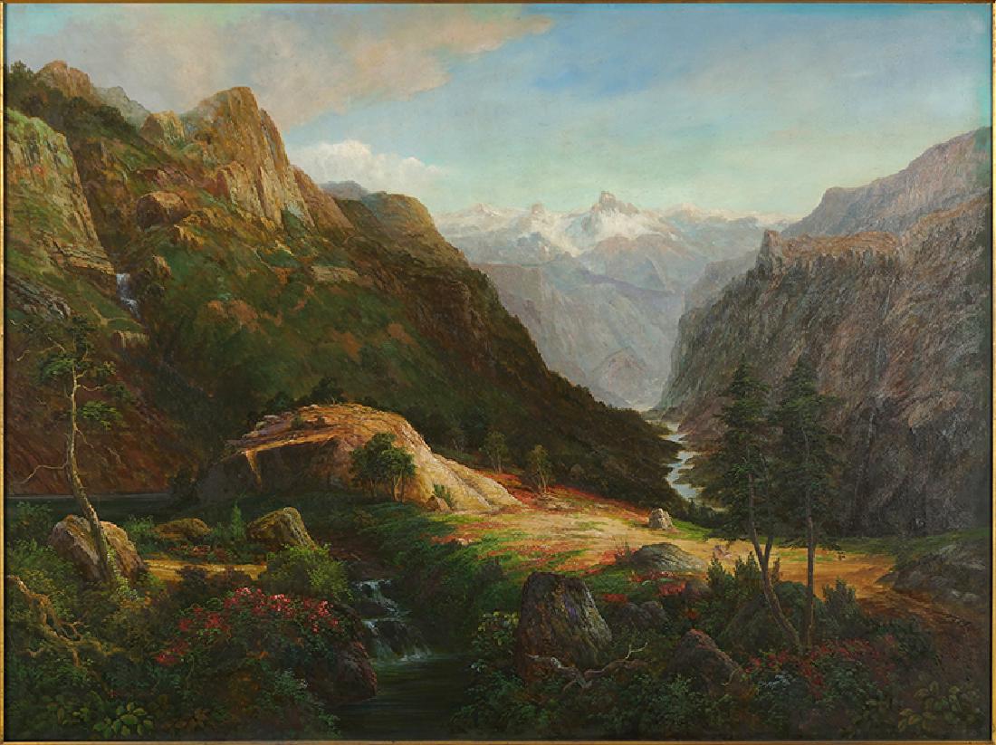 Rock Hand (American, 20th Century) Mountain Valley. (1 of 1)