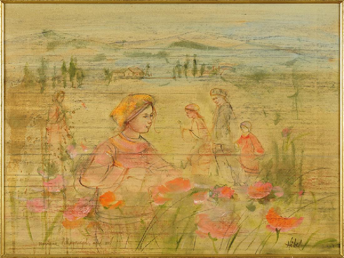 Edna Hibel (American, 1917-2014) Provence Landscape. (1 of 5)