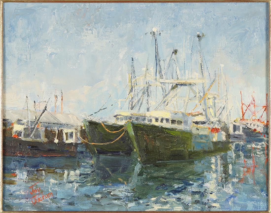 Joy Jackson (American, 20th Century) Harbor Scene. (1 of 1)