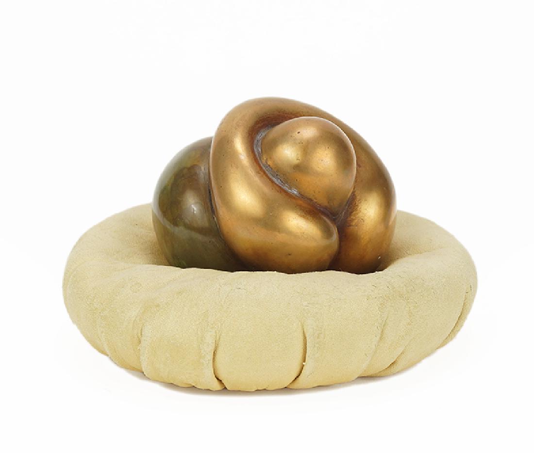 Juan Jose Asencio (Peurto Rican, B. 1959) Entwined: Juan Jose Asencio (Peurto Rican, B. 1959) Entwined Forms. Polished bronze sculpture, signed Asencio and inscribed A/P Height: 3.25"