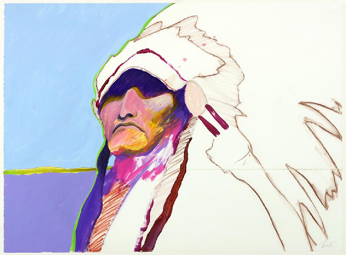 Arquella (20th Century) Portrait of A Native American. (1 of 1)