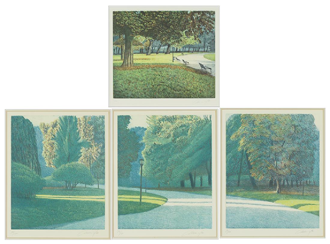 Yau (Contemporary) Four Park Scenes. (1 of 1)