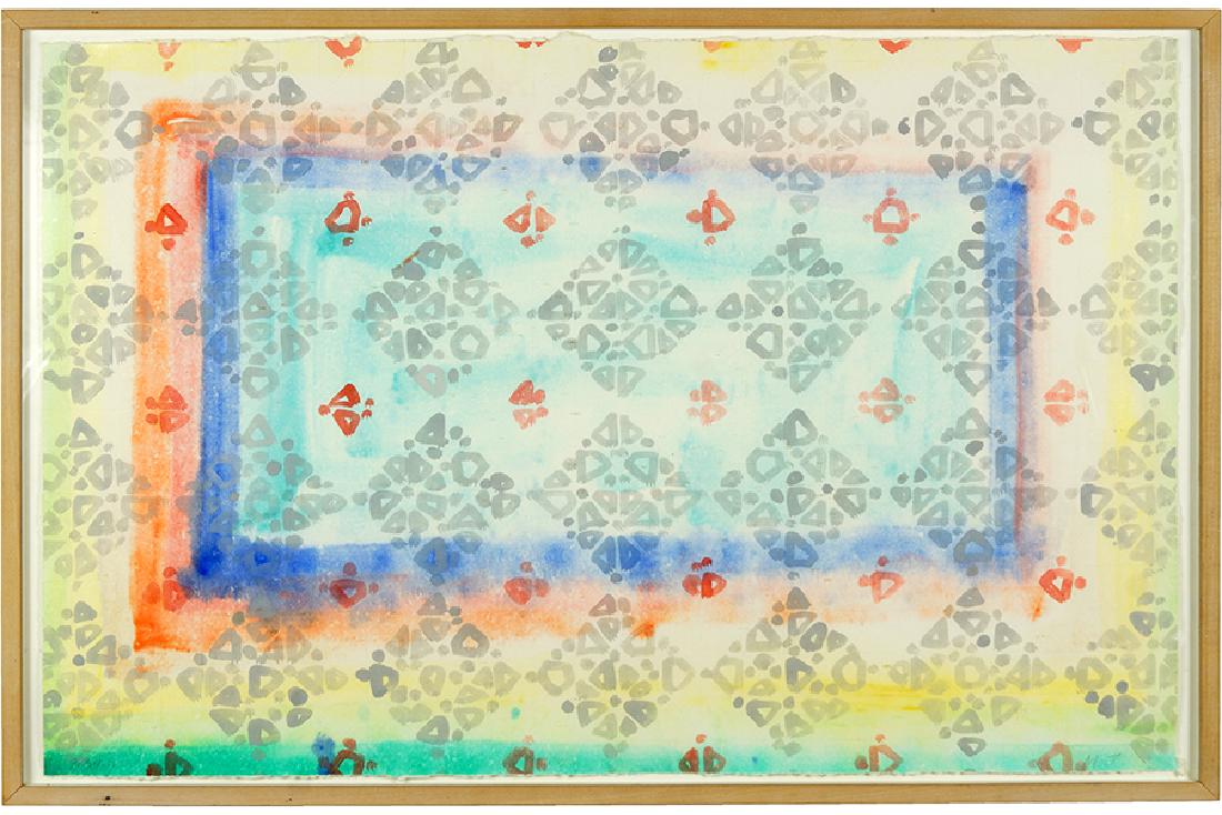 Michael Tichansky (American, 20th Century) Title: Michael Tichansky (American, 20th Century) Title Unknown. Watercolor, initialed lower right and dated 83-1-7 24" x 36.75" Frame: 26" x 39.5"