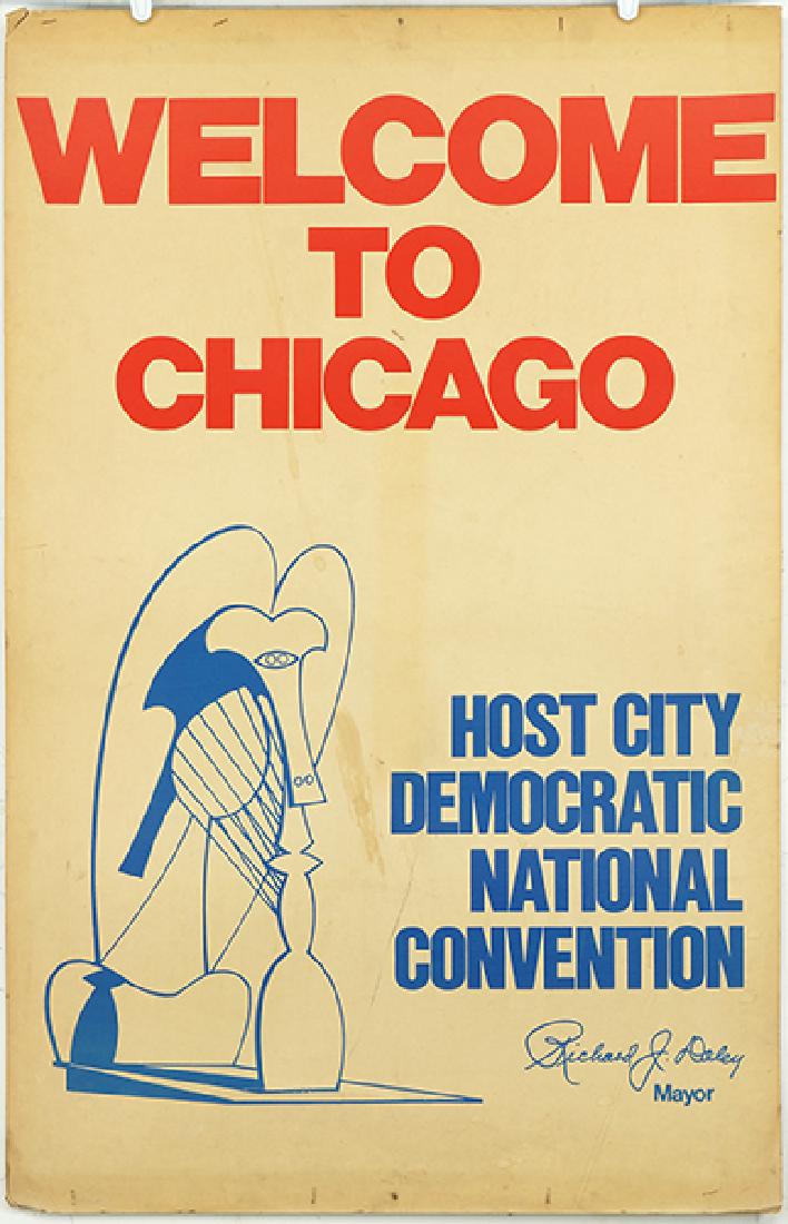 A 1968 Democratic National Convention Sign. (1 of 1)