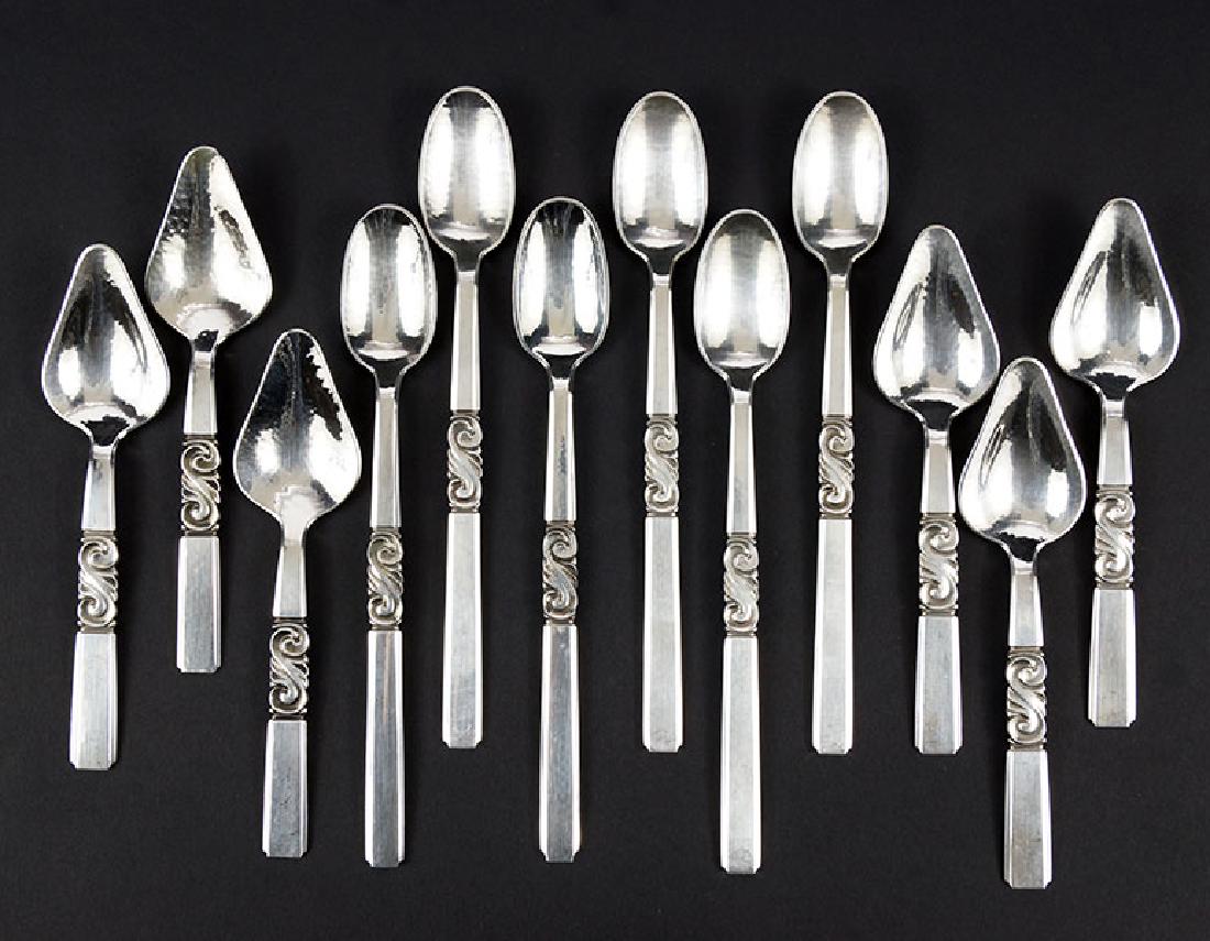 A Collection of Georg Jensen Sterling Silver Utensils. (1 of 1)