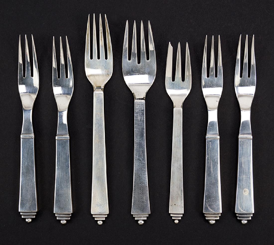 A Collection of Georg Jensen Sterling Silver Forks. (1 of 1)