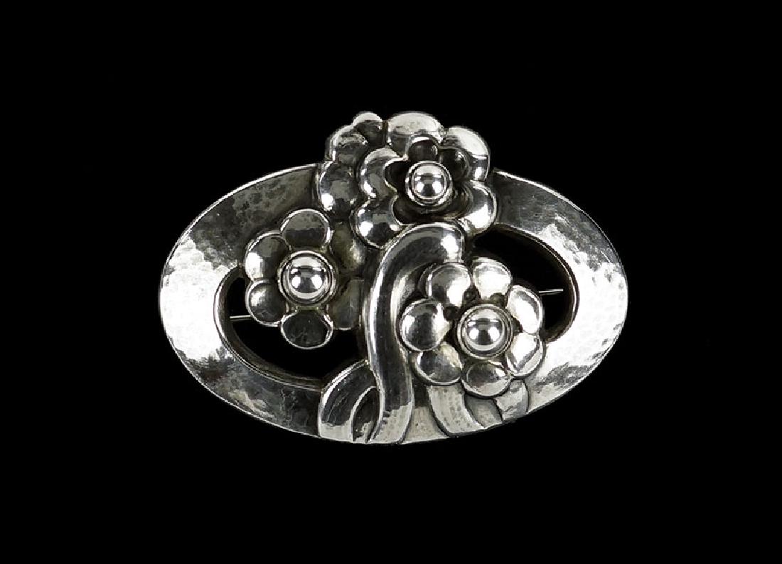 A Georg Jensen Sterling Silver Brooch. (1 of 1)