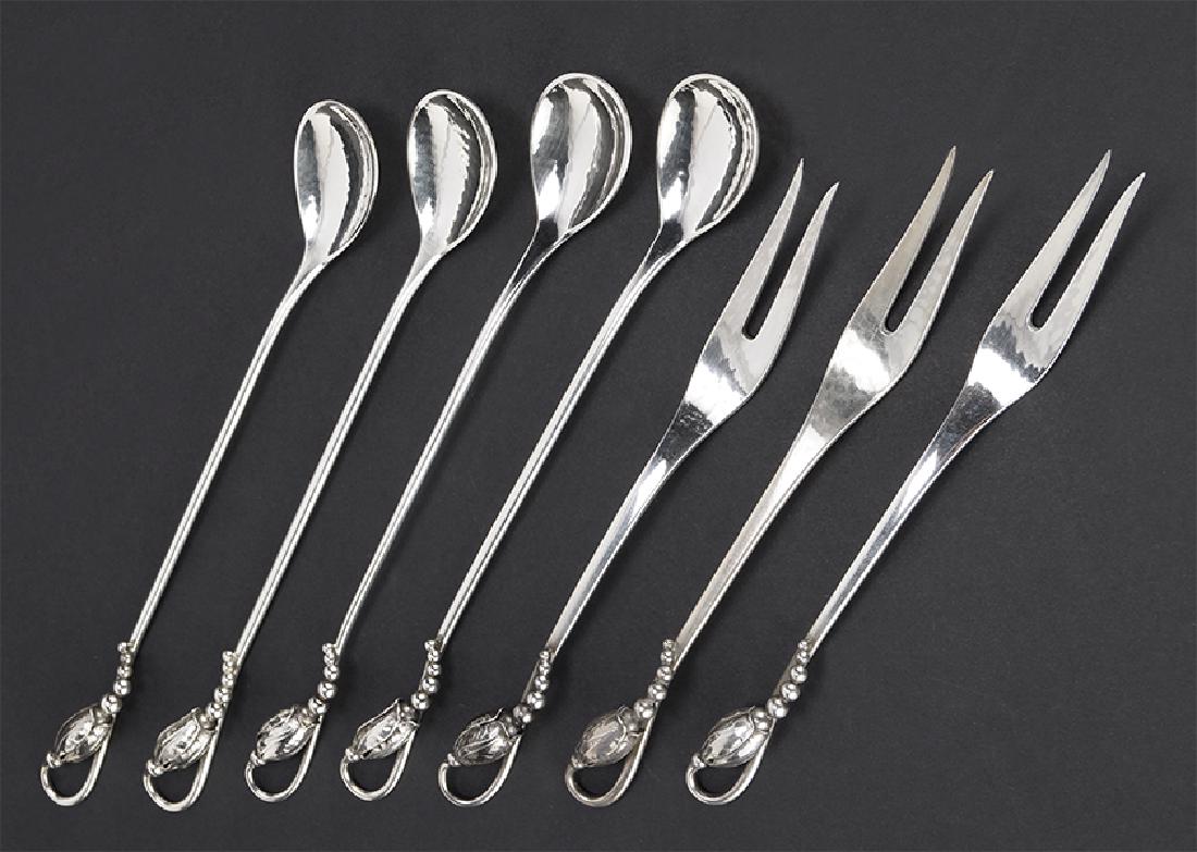 A Collection of Georg Jensen Sterling Silver Utensils. (1 of 8)