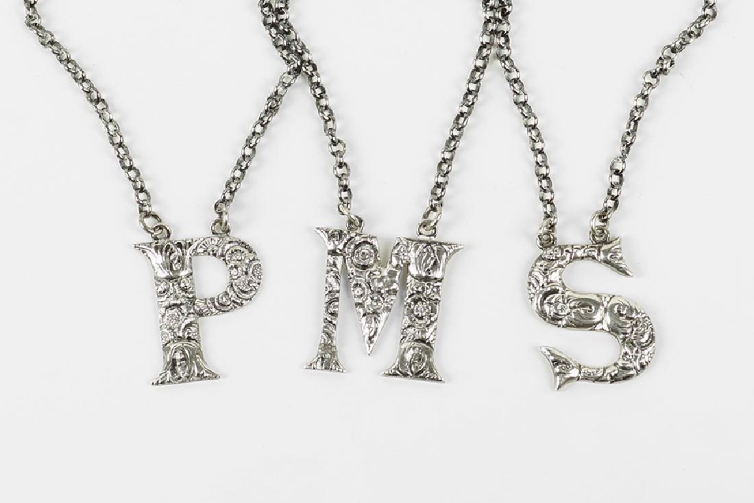 Three Irish Regency Silver Decanter Tags. (1 of 1)