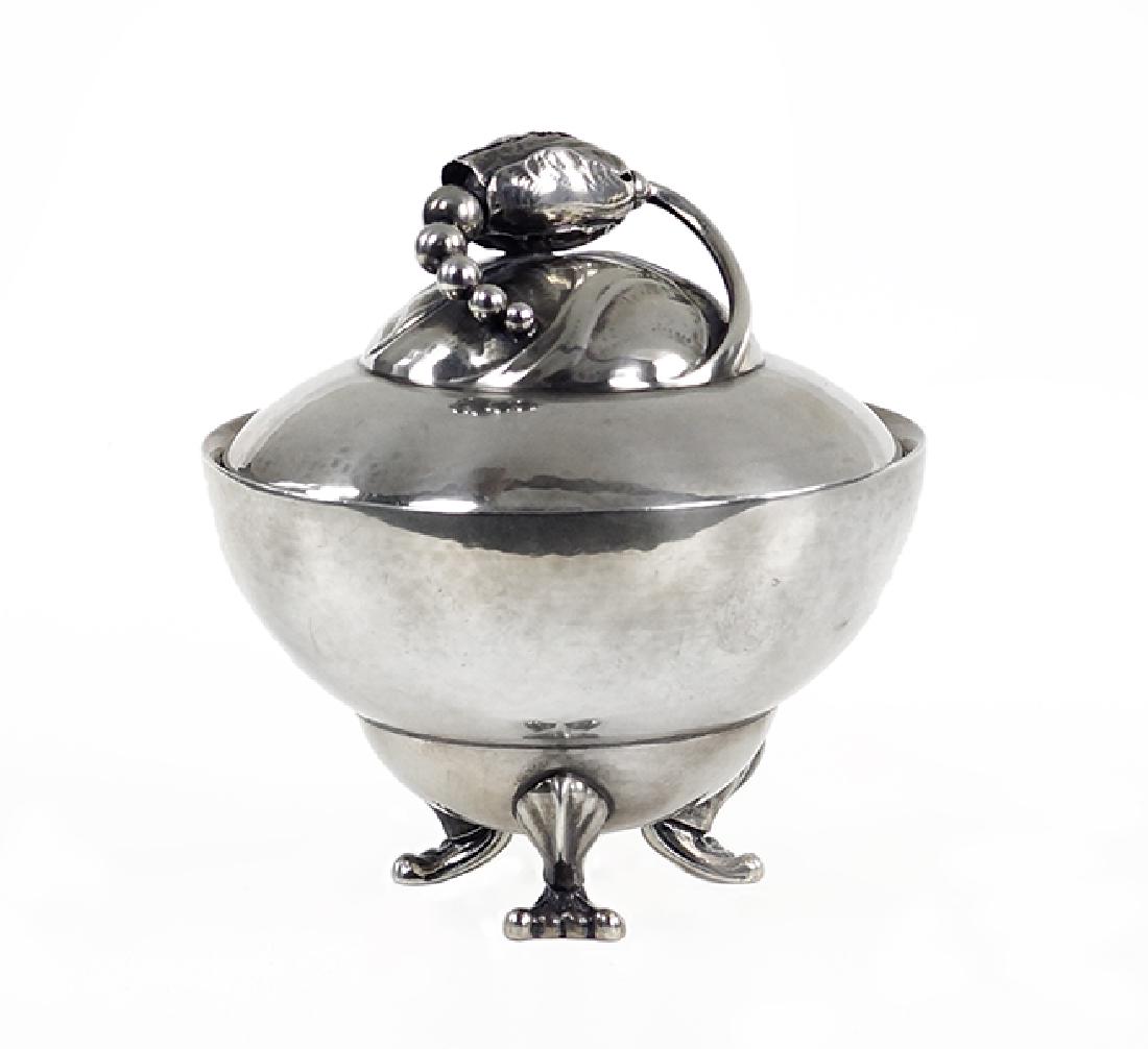 A Georg Jensen Sterling Silver Sugar Bowl. (1 of 1)