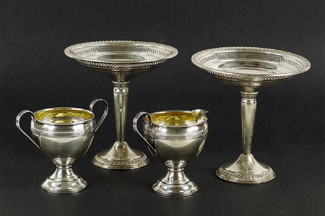 A Pair of Weighted Sterling Silver Compotes. (1 of 1)